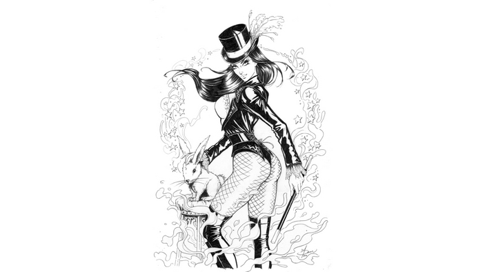 Zatanna with a rabbit
