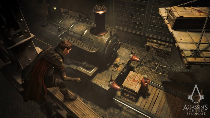 Evie Frye from Assassin's Creed Syndicate on a train