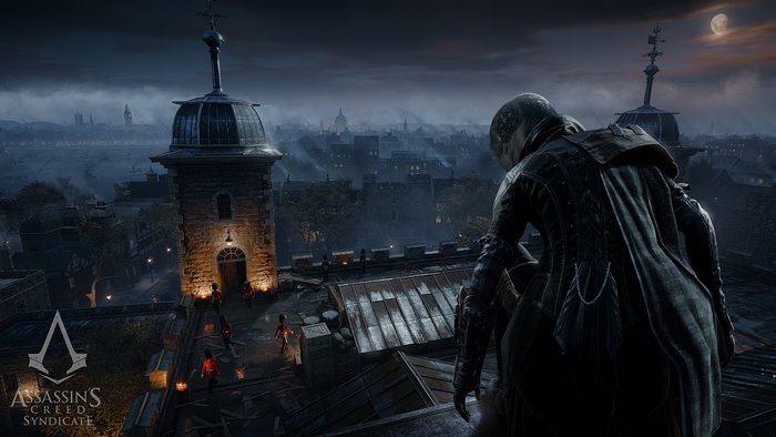 Evie Frye from Assassin's Creed Syndicate on a rooftop