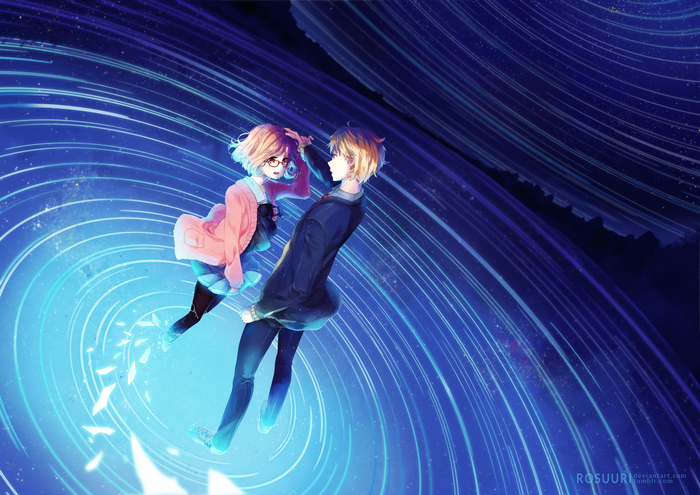 Mirai Kuriyama and Akihito Kanbara from Beyond the Boundary