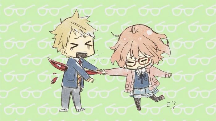 Akihito Kanbara and Mirai Kuriyama from Beyond the Boundary