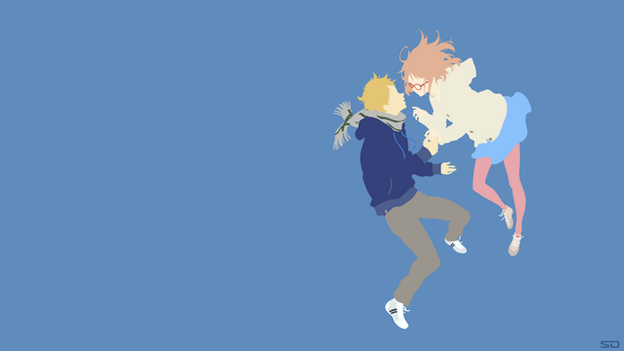Akihito Kanbara and Mirai Kuriyama from Kyoukai no Kanata