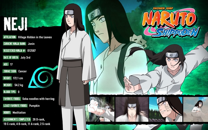 Neji from Naruto Shippuden character profile