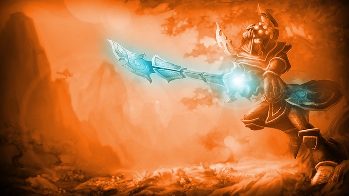 Master Yi from League of Legends with glowing sword