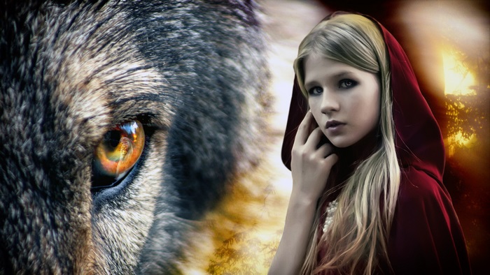Red Riding Hood and a Wolf
