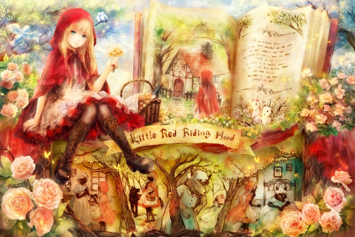 Little Red Riding Hood storybook illustration