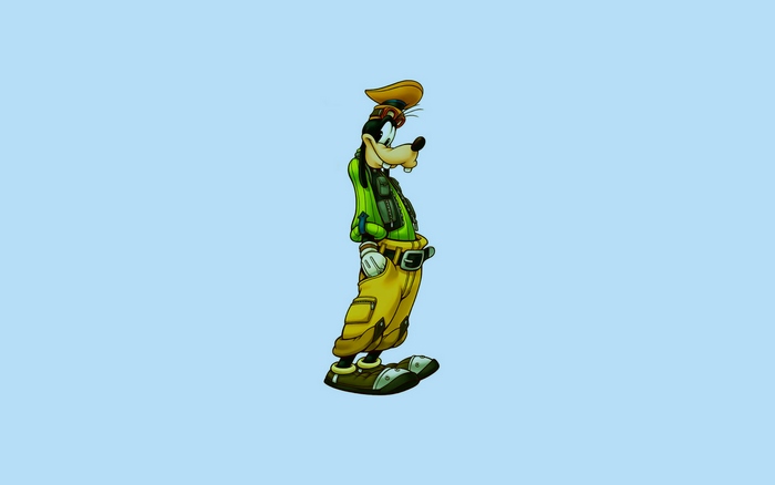 Goofy in pilot outfit