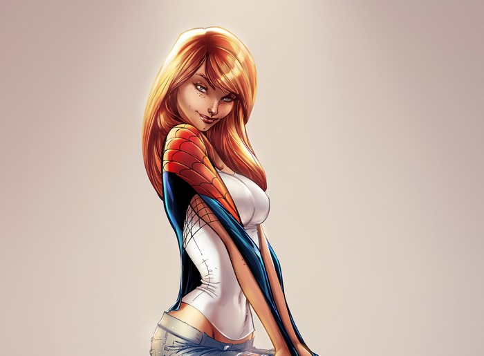 Gwen Stacy in Spider-Man costume