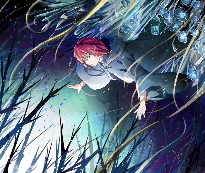 Chise Hatori in a dark forest