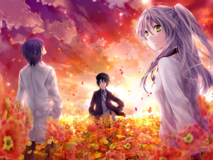 Ayato Naoi in a field of flowers