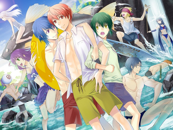 Ayato Naoi and friends at the beach