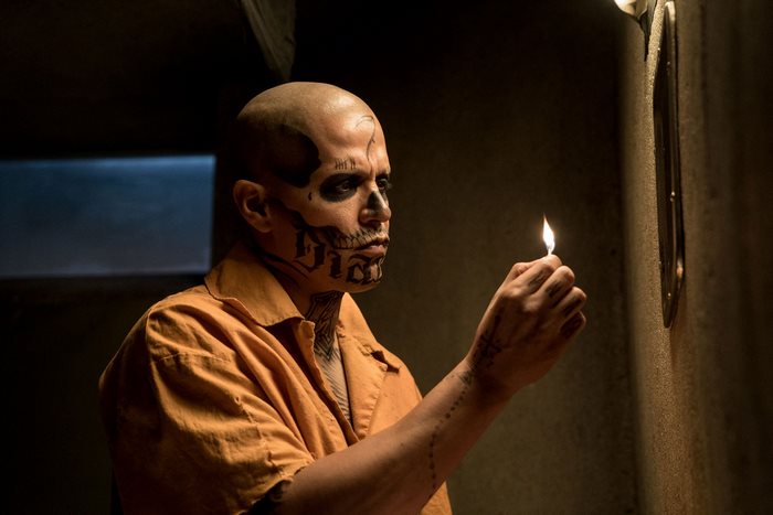 El Diablo from Suicide Squad holding a match