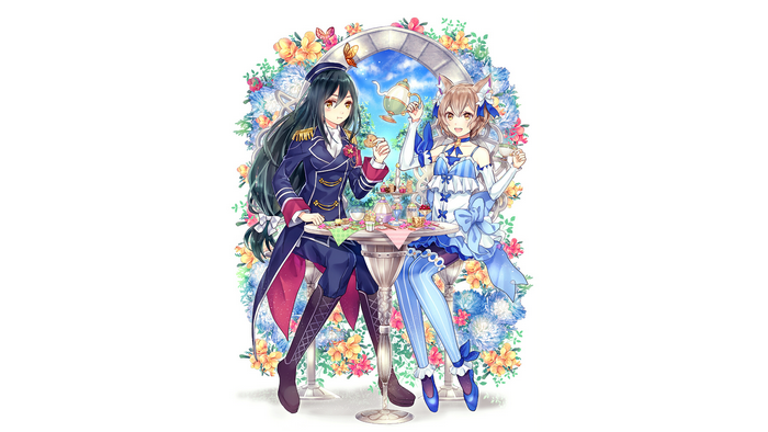 Crusch Karsten and Felix Argyle at a tea party
