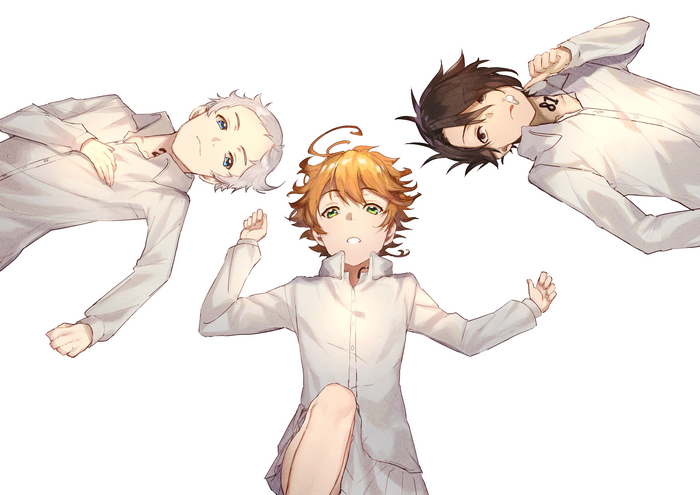 Emma, Norman, and Ray from The Promised Neverland