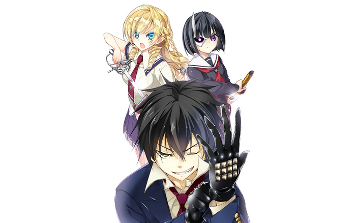 Rin Onigawara and two other anime characters