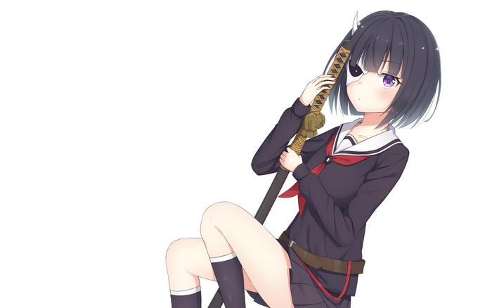 Rin Onigawara with a Katana