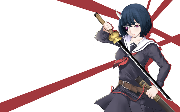 Rin Onigawara with Katana