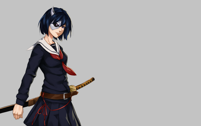 Rin Onigawara with Katana