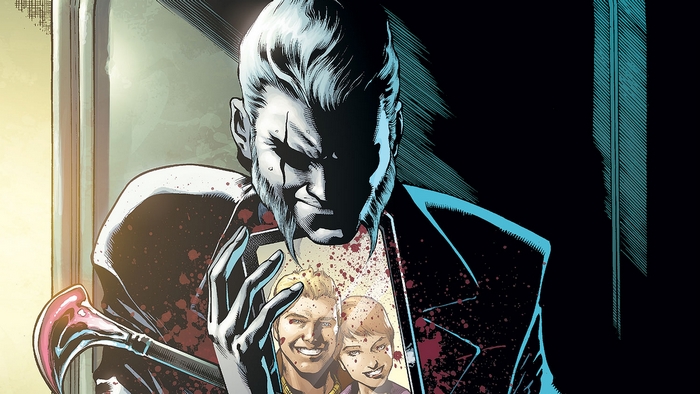 John Constantine holding a photo of a couple
