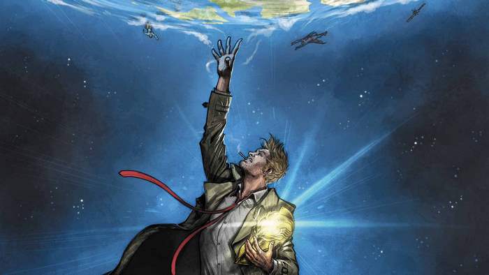 John Constantine reaching for the Earth