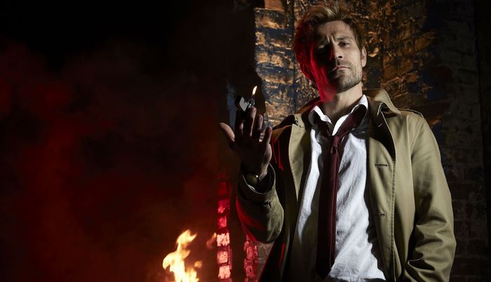 John Constantine lighting a lighter