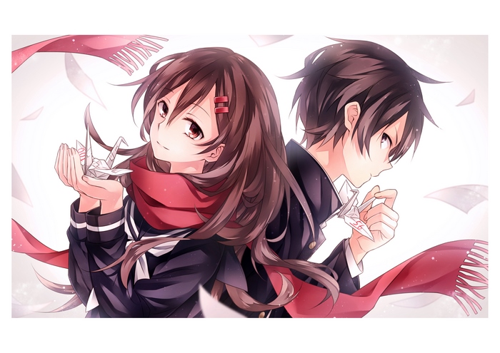 Ayano Tateyama with origami crane