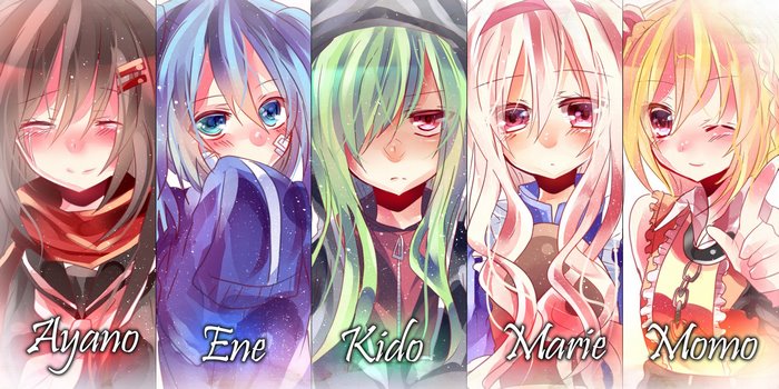 Ayano, Ene, Kido, Marie, and Momo