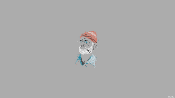 Bill Murray in a red beanie