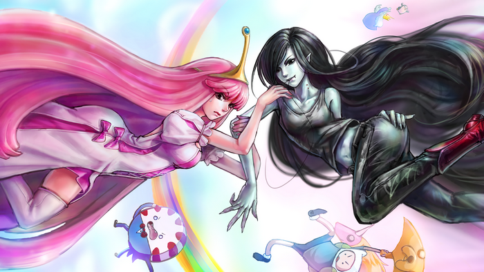 Princess Bubblegum and Marceline from Adventure Time