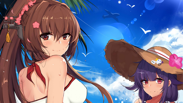 Yamato from Kancolle on a summer day