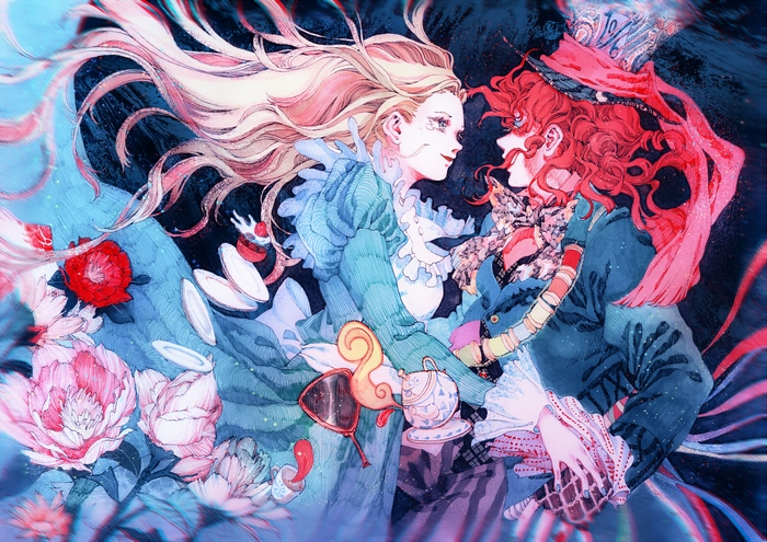 Alice and Mad Hatter from Alice in Wonderland
