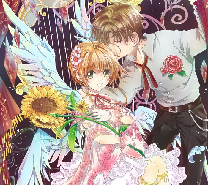 Sakura Kinomoto and Syaoran Li from Cardcaptor Sakura