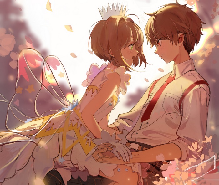 Sakura Kinomoto and Syaoran Li from Cardcaptor Sakura