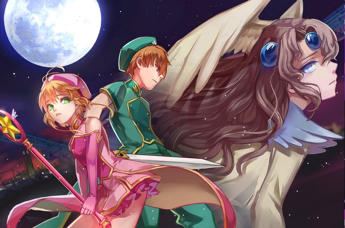 Sakura Kinomoto and Syaoran Li from Cardcaptor Sakura