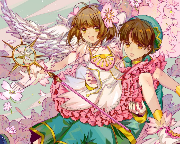Sakura Kinomoto and Syaoran Li from Cardcaptor Sakura