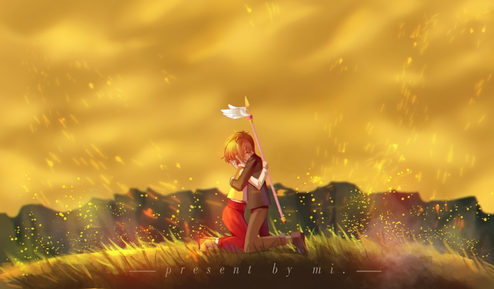 Sakura Kinomoto and Syaoran Li from Cardcaptor Sakura