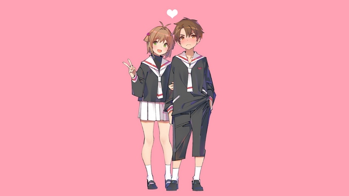 Sakura Kinomoto and Syaoran Li from Cardcaptor Sakura