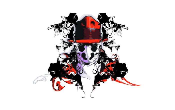 Rorschach from Watchmen abstract art