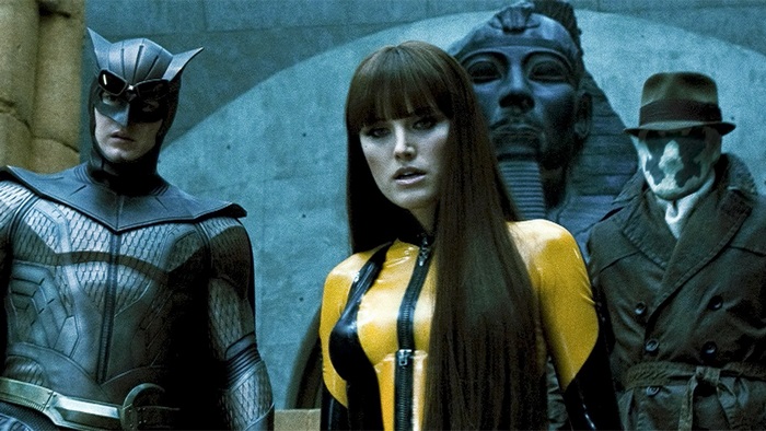 Nite Owl, Silk Spectre, and Rorschach from Watchmen