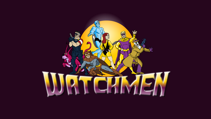 Watchmen characters in cartoon style