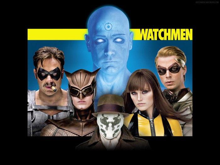 Watchmen movie poster with Rorschach