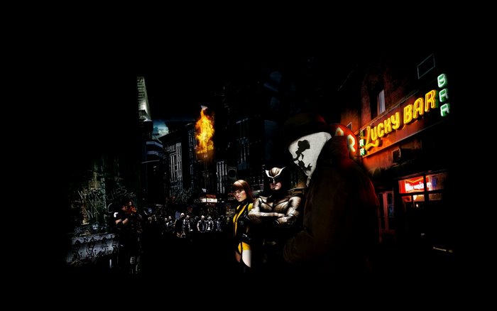 Rorschach and Silk Spectre II from Watchmen