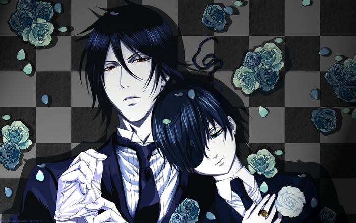 Sebastian Michaelis and Ciel Phantomhive from Black Butler