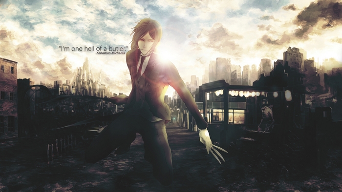 Sebastian Michaelis in Dramatic Sunset Street Scene