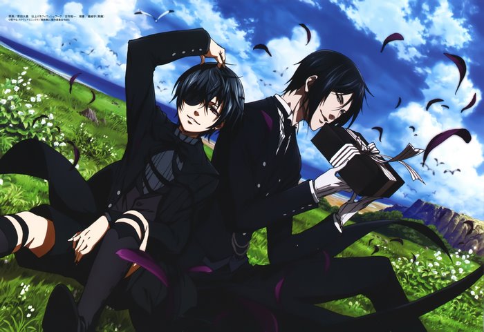 Sebastian Michaelis and Ciel Phantomhive from Black Butler
