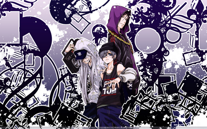 Sebastian Michaelis and Ciel Phantomhive from Black Butler