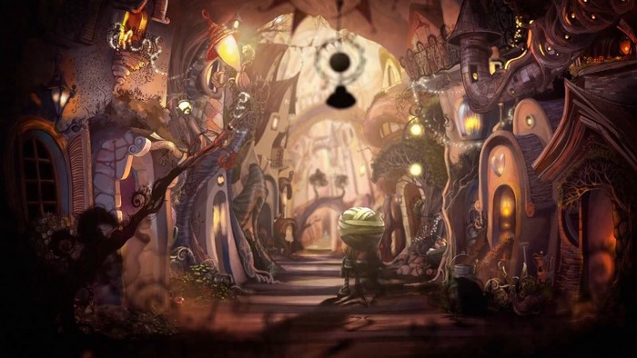 Amumu from League of Legends in a fantasy village
