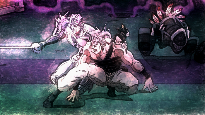 Jean Pierre Polnareff and Silver Chariot from JoJo's Bizarre Adventure