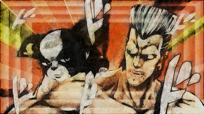 Jean Pierre Polnareff and Iggy from JoJo's Bizarre Adventure