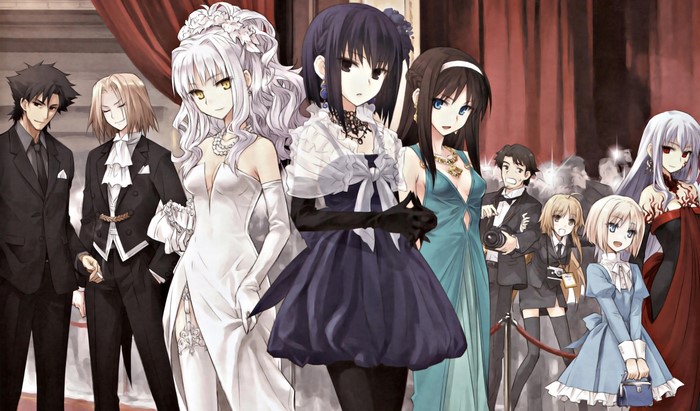 Kiritsugu Emiya and other characters at an event